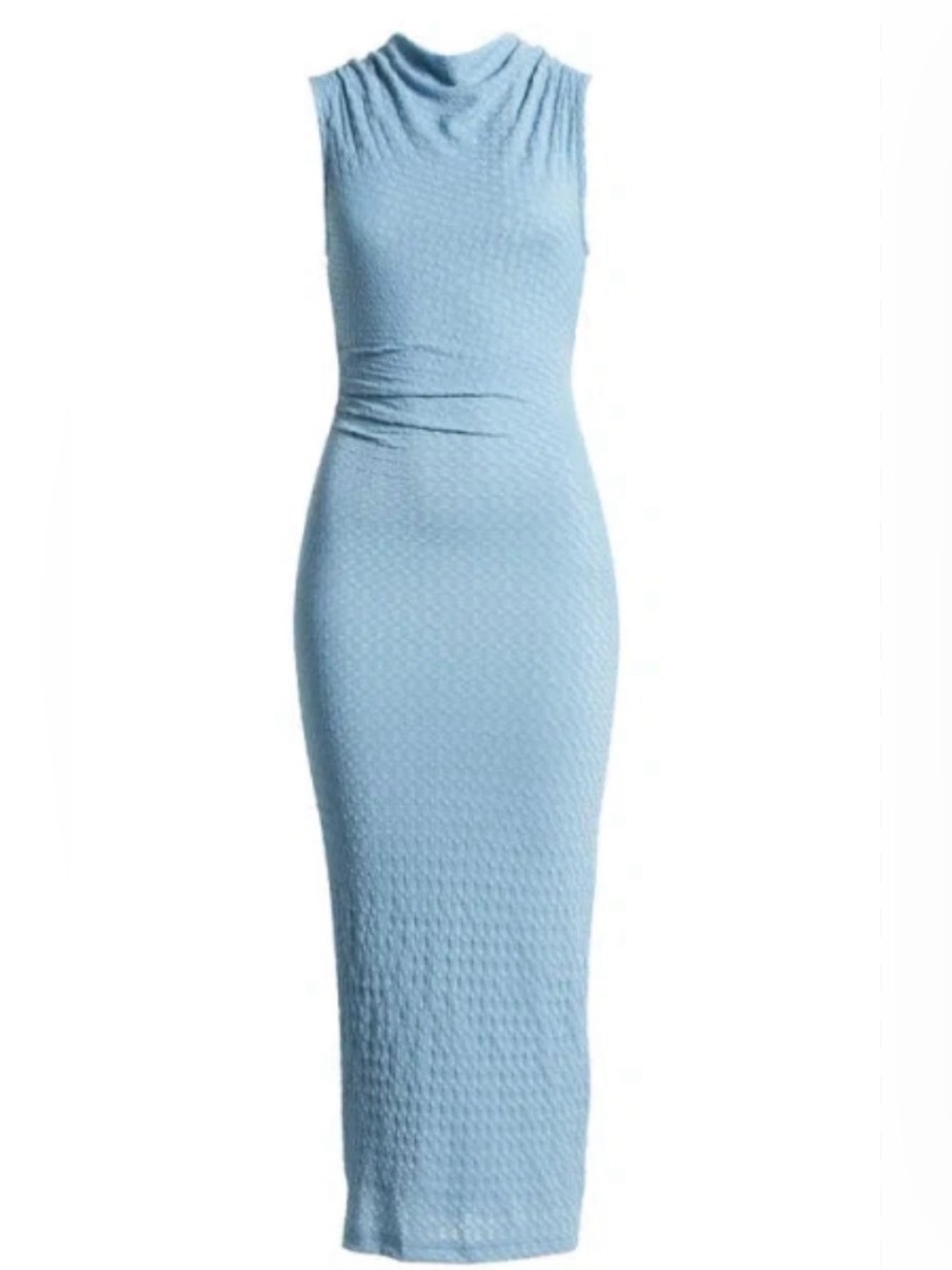 ASTR the Label Textured Cowl Neck Midi Dress